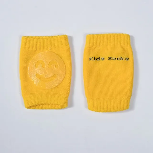 Baby knee pads with smiley face