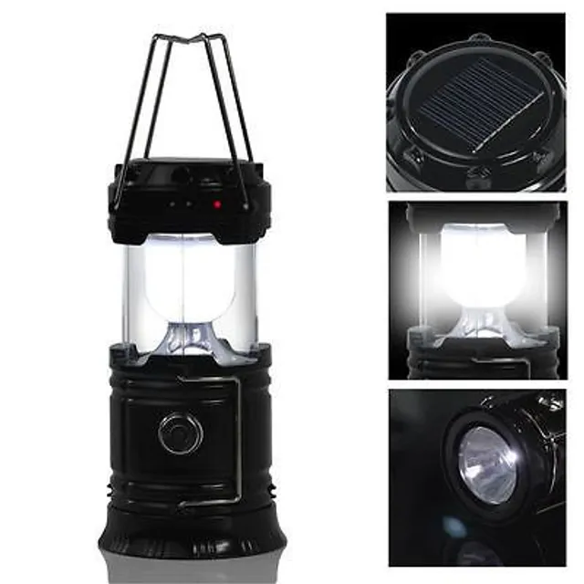 LURECOM Charging, solar sliding camping lamp with USB port