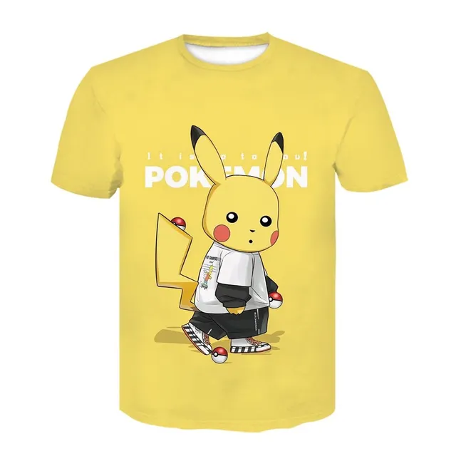 Stylish unisex T-shirt with 3D printing of great Pokemon