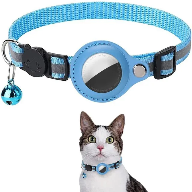 Anti-lost collar for cats with tracking device sleeve - various colours Ashur