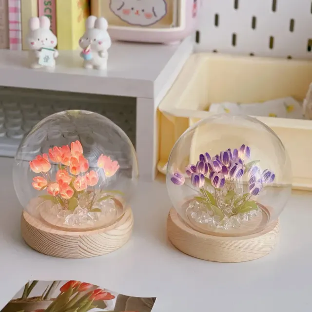 Lampă de noapte cu lalele Materiale DIY Handmade Decorațiuni pentru casă