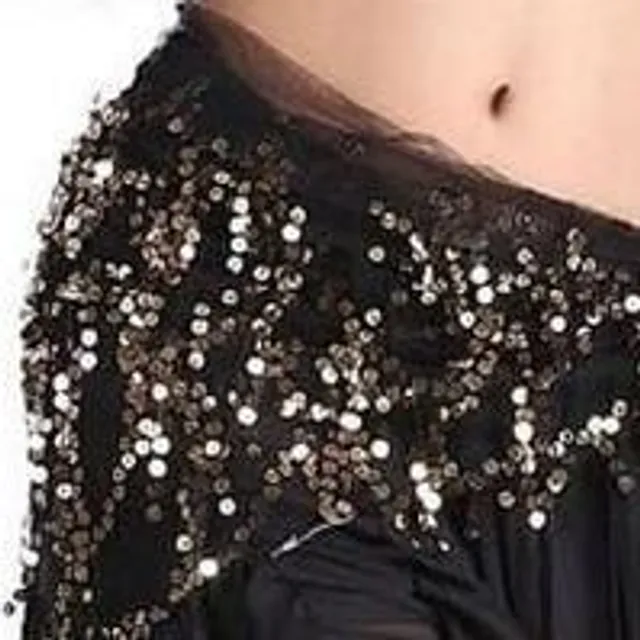Belly dance scarf with glitter