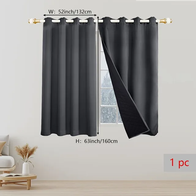 Heat and sound insulation curtains - modern decoration for doors and windows, heated, against the wind