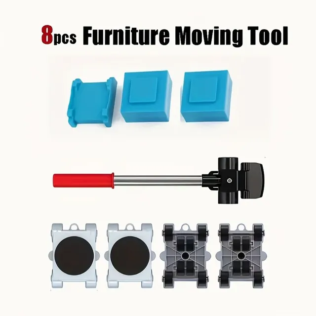8pcs Comfortable Moving Tools For Heavy Home Appliances Like Rollers, Washing Machines, Refrigerator Atd