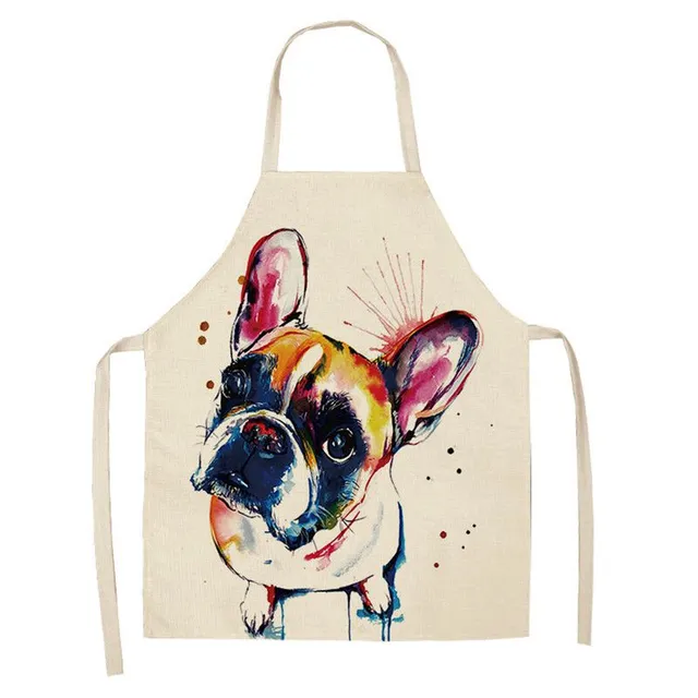 Kitchen apron with dog pattern