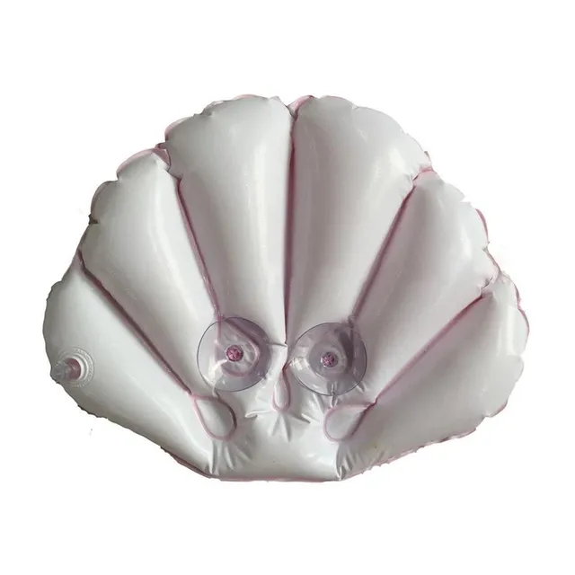 Shell-shaped tub pillow