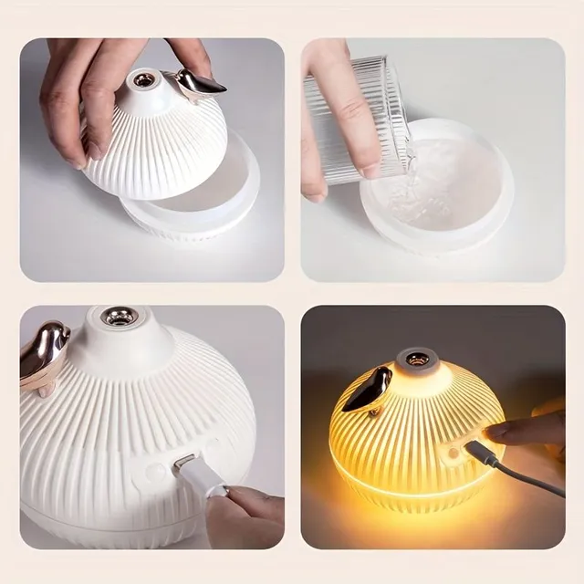 Small and quiet humidifier with night light "Onion"