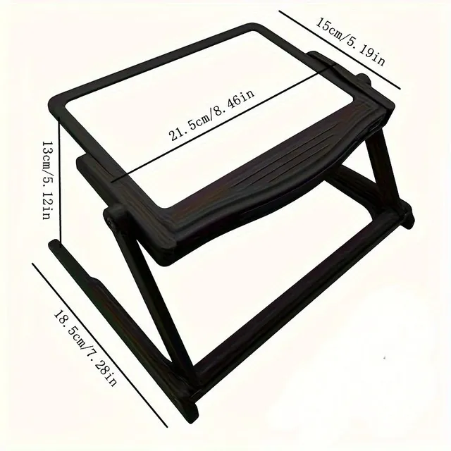 Magnifying magnifier with LED backlight, hands-free, for the whole page, with removable stand