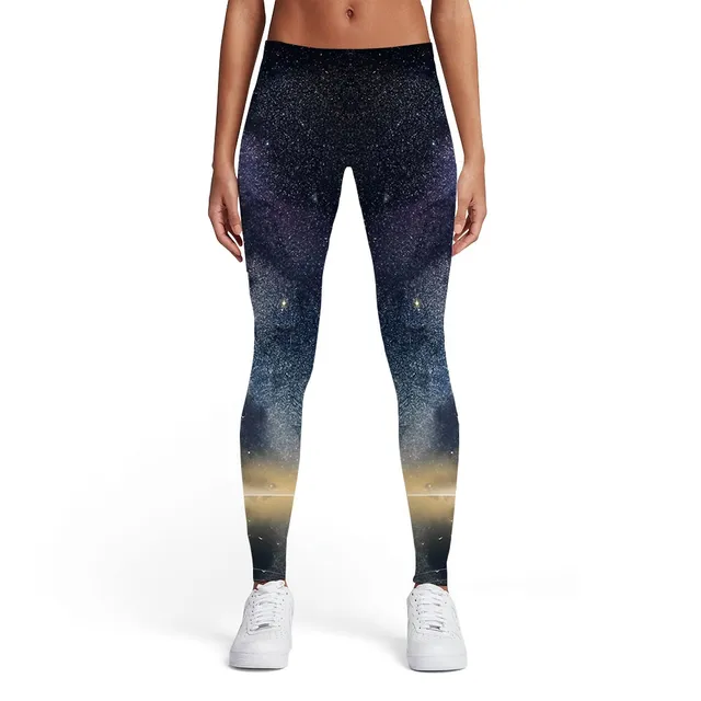 Leggings 3D pour femme avec imprimé galaxie