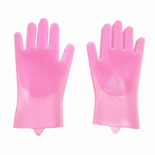 Silikónové rukavice so štetinami na umývanie riadu Corrie