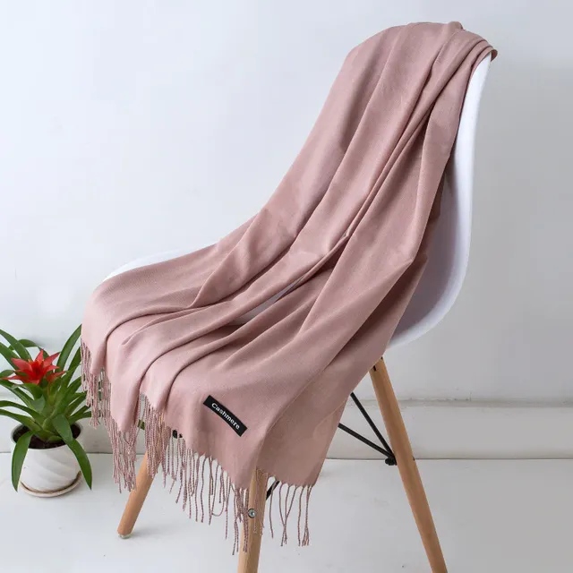 Stylish unisex cashmere scarf - 7 shades of pink