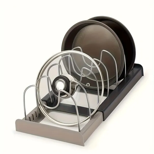 1pc Stainless steel lid holder, adjustable utensil holder