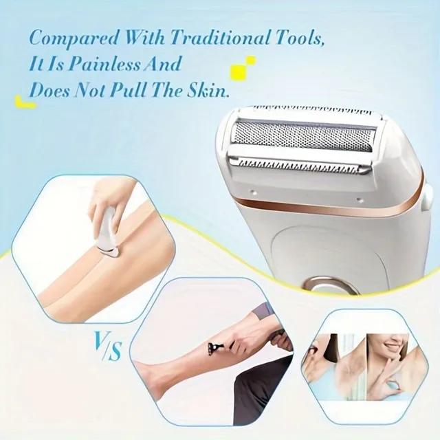 Women's electric razor for smooth shaving of the whole body