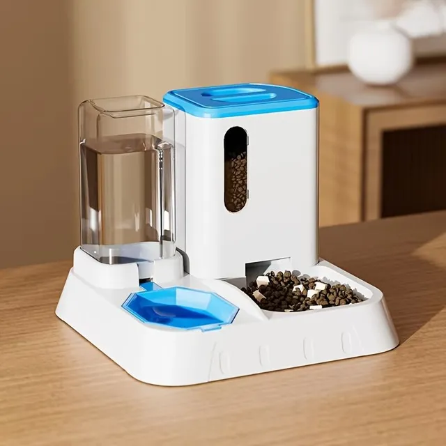 Automatic cat feeder 2v1 with bowl - Self-service dish for food for cats and dogs