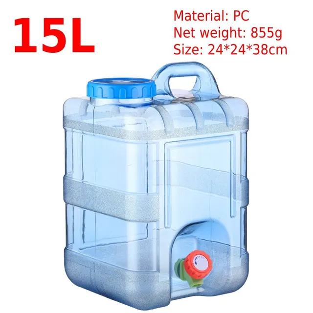 Portable water canister with tap