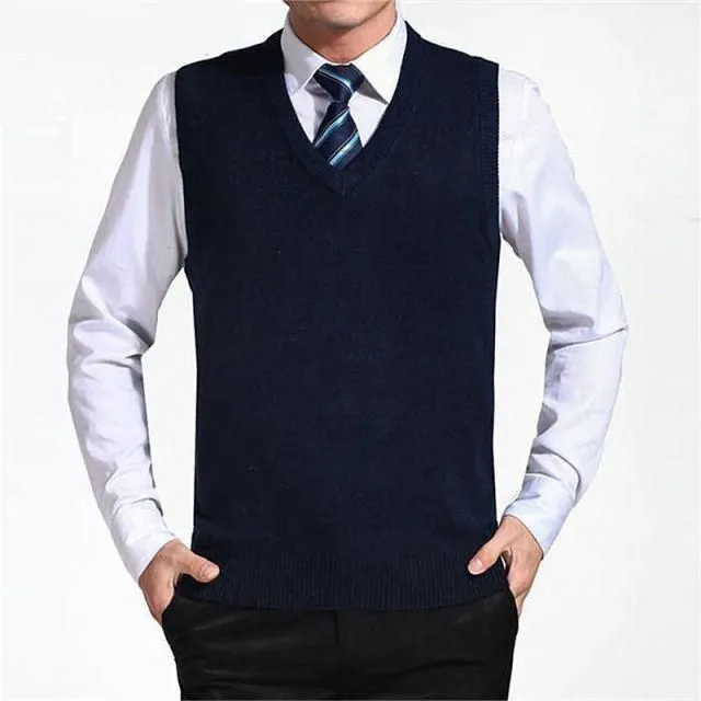 Men's elegant knitted vest