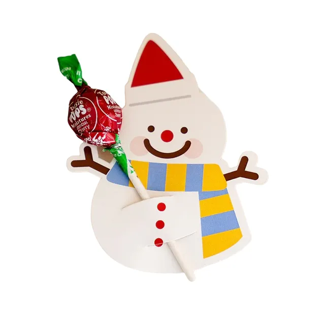 Christmas picture on lollipop snowman 50 pcs