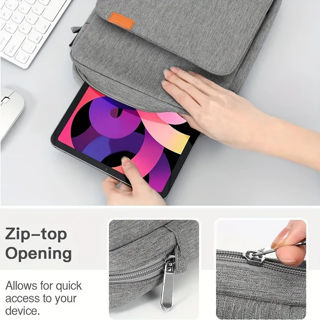 Sac vertical pour tablette avec bandoulière, Sac pratique pour ordinateur portable pour les trajets, Sac à main imperméable