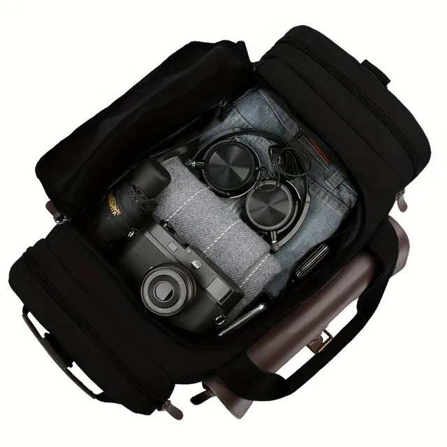 Velkoobjemná plátěná cestovní taška s kapsou na vozík - společník pro vaše dobrodružství