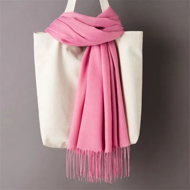 Women's monochrome cashmere scarf