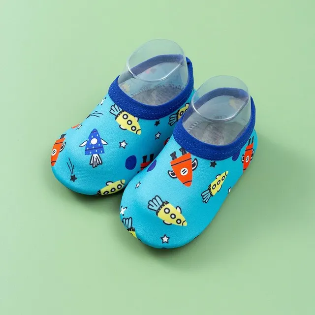 Children's original stylish modern colorful summer shoes in water with various prints Aofia