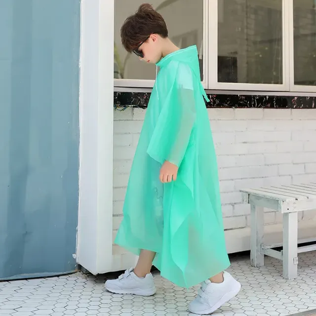 Impermeable infantil adorable con diseño de dibujos animados y capucha para uso exterior