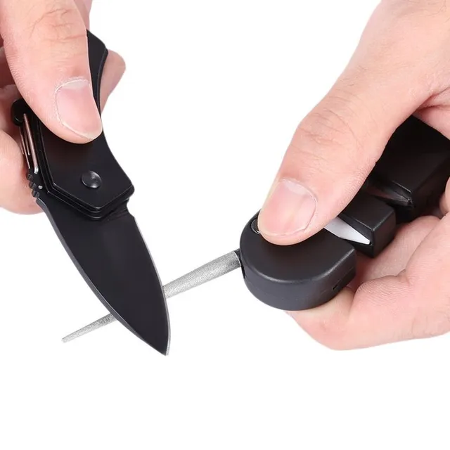 Practical pocket sharpener with key clamp