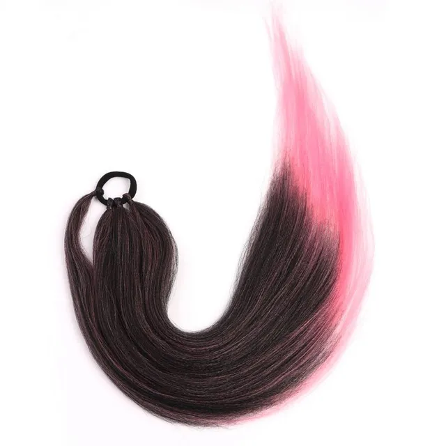 Synthetic hair strands to thicken or lengthen the hairstyle