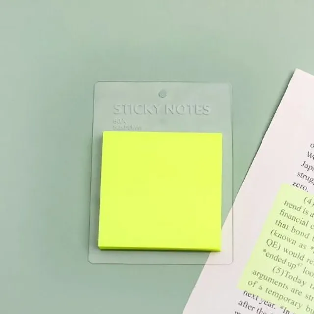 Transparent self-adhesive paper in highlighting colors to improve student notes 50 pcs