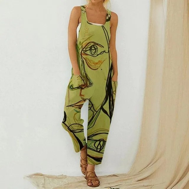 Ladies summer jumpsuit with pattern