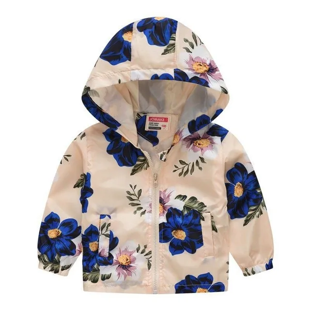 Girls spring and autumn windbreakers with hood 13 3 roky