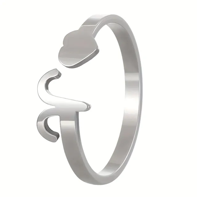 Prsten v minimalistickém stylu s manžetou