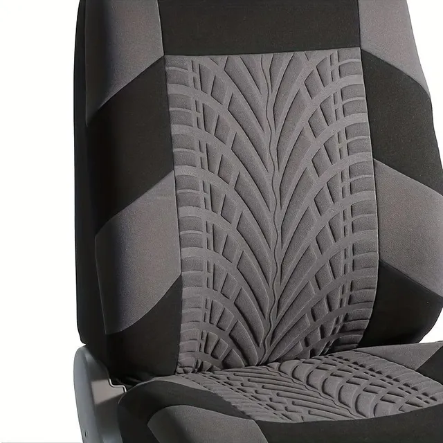 Universal car covers made of 9 parts with tyre motif for 5 seats