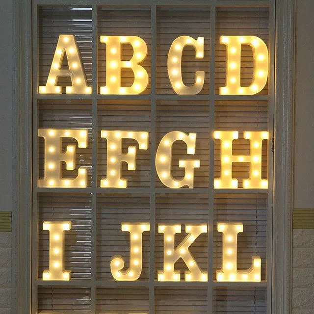 Litery alfabetu LED - cały alfabet
