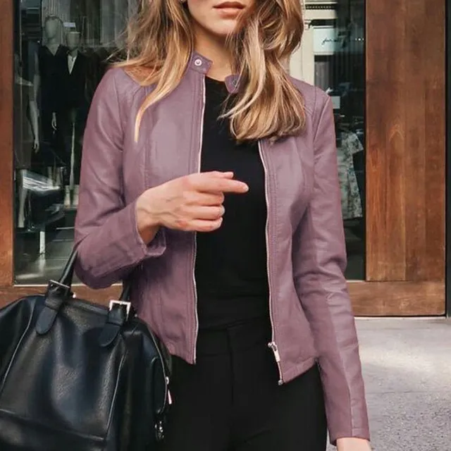 Women's elegant leather jacket Emma