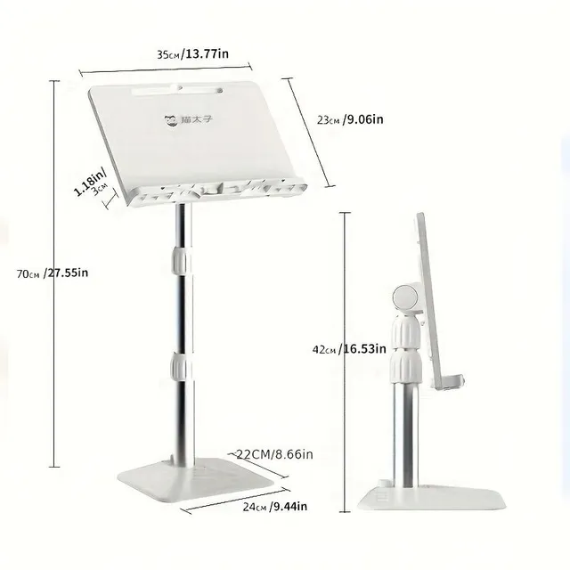 Holder On Books About Thickness 3" Books, Adjustable Angle Heights, Proslip Base