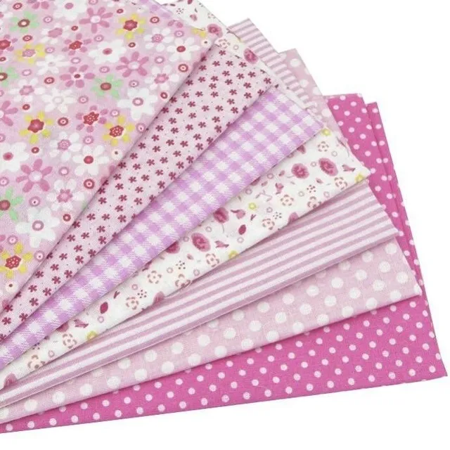 7 pieces cotton cloth 25 x 25 cm