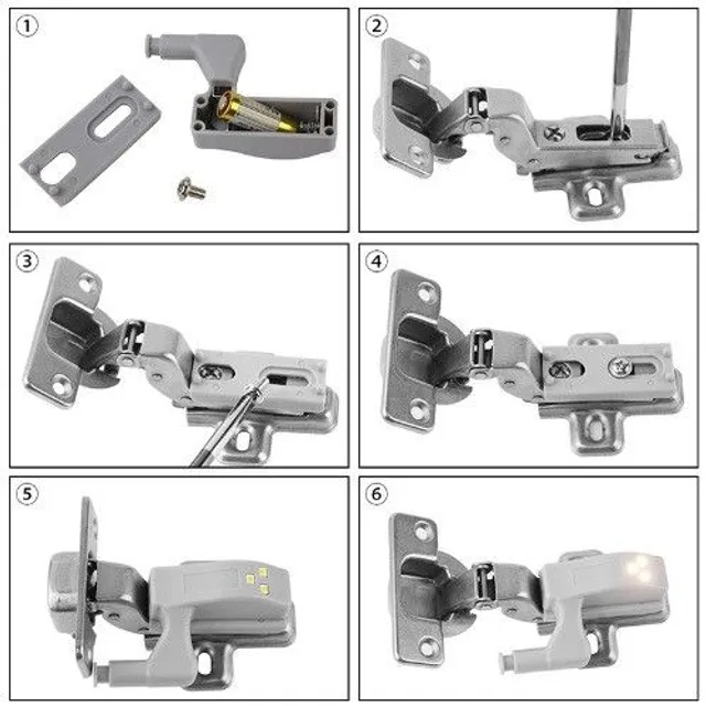 Lumină LED pentru dulapul de bucătărie - 10 bucăți