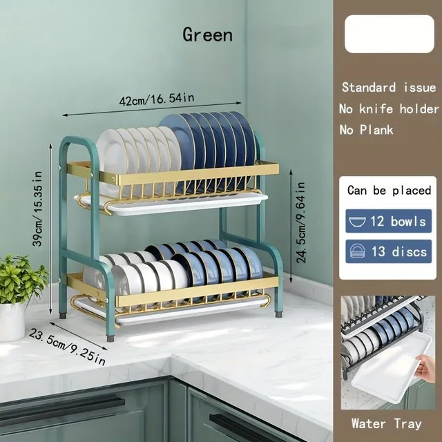 Dish dryer - 2-storey, economical, on kitchen counter, large capacity