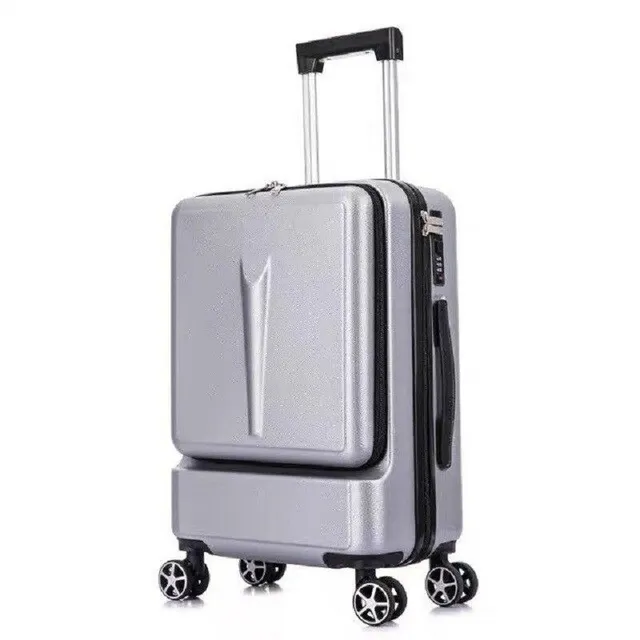 Travel suitcase on Arden wheels stribrna s