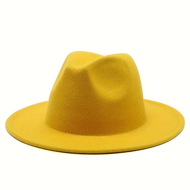 Cappello Fedora unisex in colori bonbon - Cappello classico a tesa larga, in feltro in stile jazz - Trilby