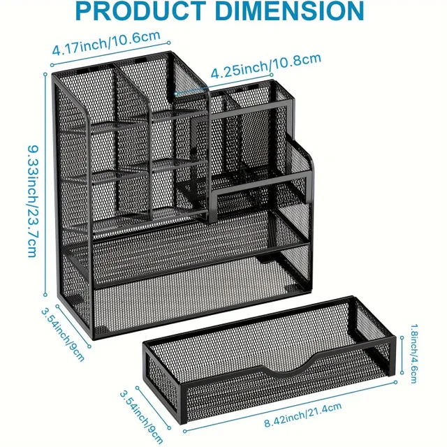 Desk storage rack, multifunctional storage box for stationery and other storage, office storage rack, office accessories