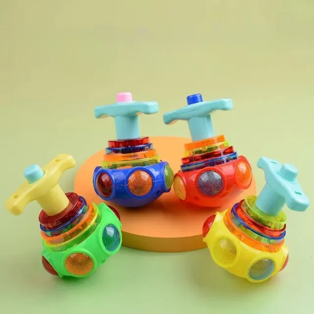 Shining gyroscope with music and rotation for children's entertainment