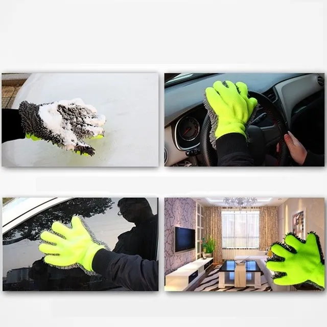 Double-sided car wash gloves