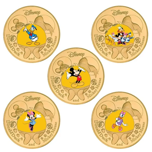 Stylish trendy collectible commemorative coins with Mickey Mouse Ameer motif