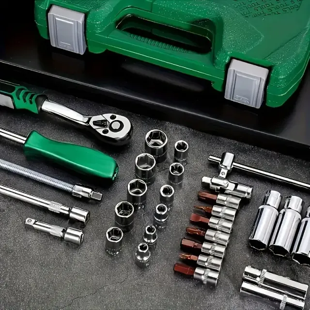 53pcs Set of Tools for Mechanical Maintenance, 72-tooth Račnový Key S2 Configuration Blades, Home Tools, Maintenance Machines for Repairs Cars Set of Fastcore Keys