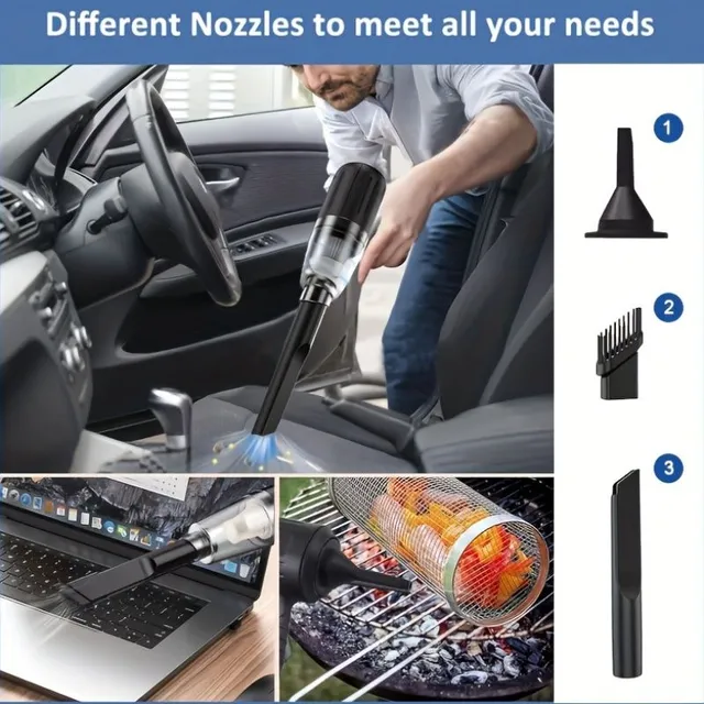 Powerful manual vacuum cleaner 2 in 1 - ideal for both car and home