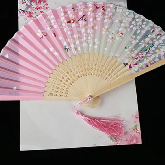 Japanese fan with floral motif