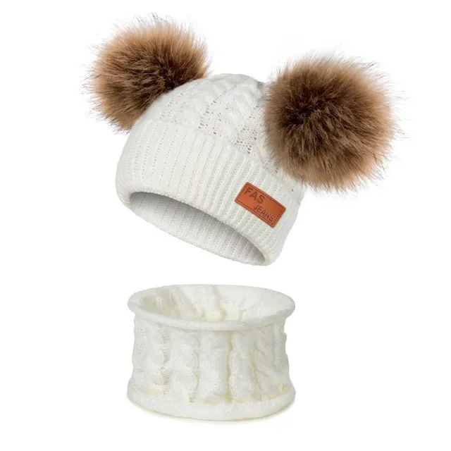 Children's winter hat and neck warmer set 11