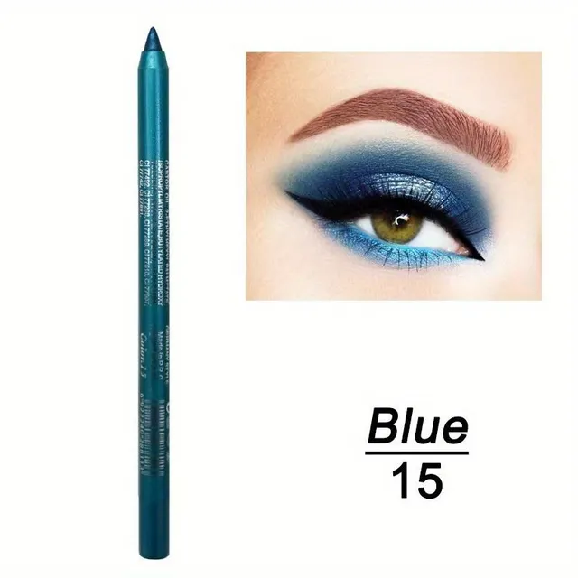 Waterproof pencil for coloured liners, shadows and lips - smudge-free